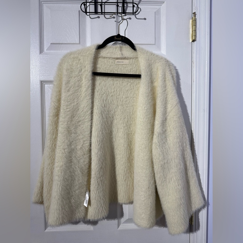 Sleeping On Snow Elegant Cream Women's Cardigan S